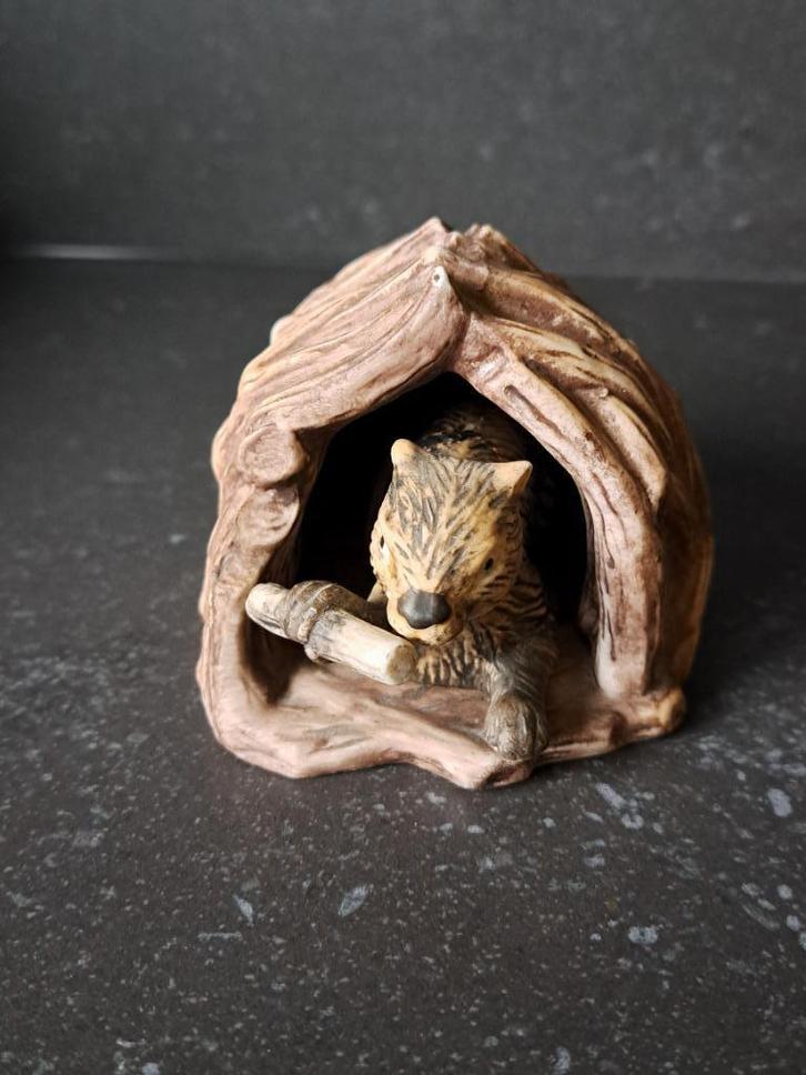 Franklin Mint 1984 Woodland Surprises Bever - Beaver, Verzamelen, Beelden en Beeldjes, Zo goed als nieuw, Ophalen of Verzenden