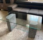 Unieke salontafel in massief arduin, Huis en Inrichting, Tafels | Salontafels, Ophalen, Rechthoekig, Glas