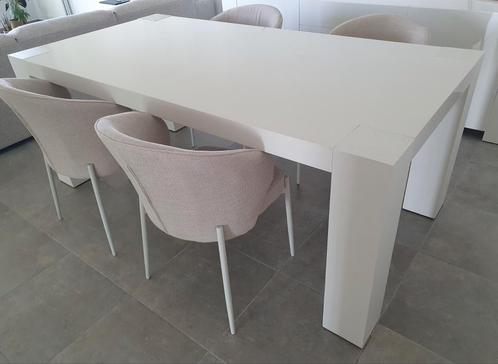 Eetkamertafel Gloss, hoogglans wit, superlak, 200x100cm, Huis en Inrichting, Tafels | Eettafels, Zo goed als nieuw, Ophalen