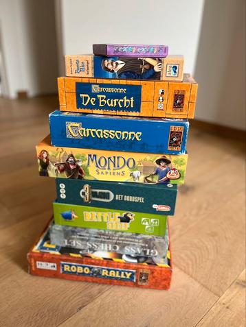 Gezelschapsspellen deluxe: Carcassone, Robo Rally,…