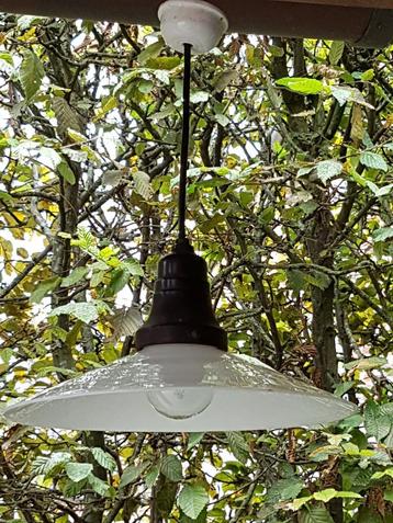 Mooie oude opaline hanglamp 