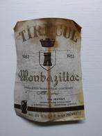 Etiket Monbazillac Tirecul 1983, Verzamelen, Wijnen, Ophalen of Verzenden, Gebruikt