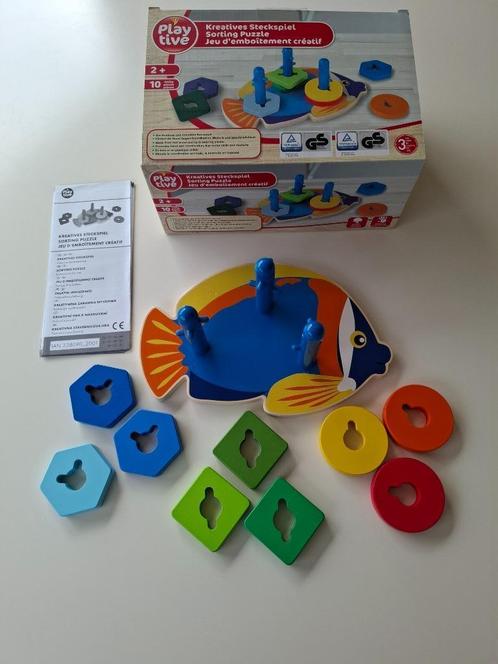Leuk houten sorteerspel vis-thema, Kinderen en Baby's, Speelgoed | Houten speelgoed, Gebruikt, Overige typen, Ophalen of Verzenden