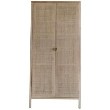 Kledingkast Lucie webbing naturel Karwei, Huis en Inrichting, Kasten | Kleerkasten, Nieuw, 150 tot 200 cm, 50 tot 100 cm, 25 tot 50 cm