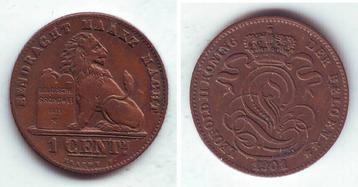 1 Cent 1901 Belgie Leopold II. (1865 - 1909) 
