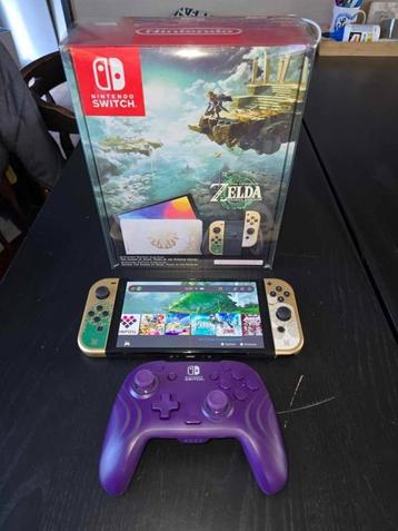 nintendo switch oled zelda + 512go et plein de jeux beschikbaar voor biedingen