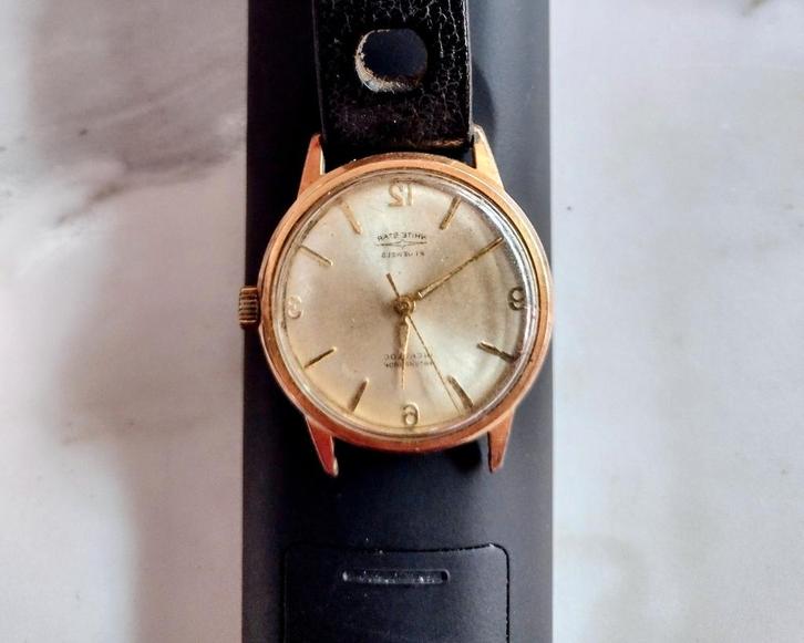 Vintage herenhorloge white star, Handtassen en Accessoires, Horloges | Heren, Zo goed als nieuw, Ophalen of Verzenden