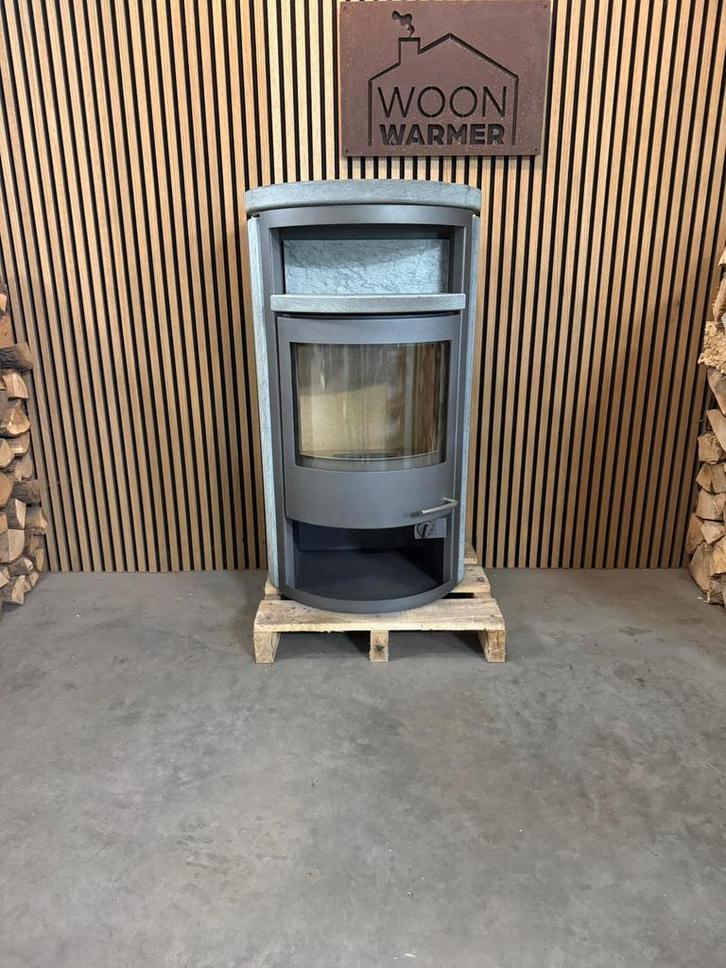 25180 Speksteenkachel 8kw, Huis en Inrichting, Kachels, Gebruikt, Vrijstaand, Houtkachel, Hout, Ophalen