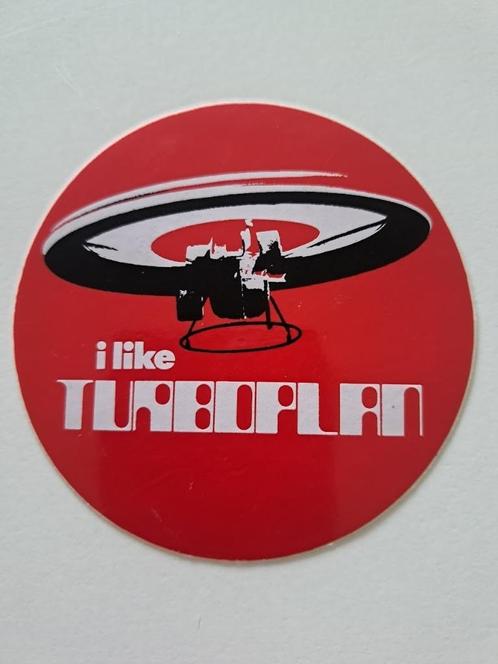 Vintage Sticker - I Like Turboplan - Mooie staat, Verzamelen, Stickers, Zo goed als nieuw, Merk, Ophalen of Verzenden