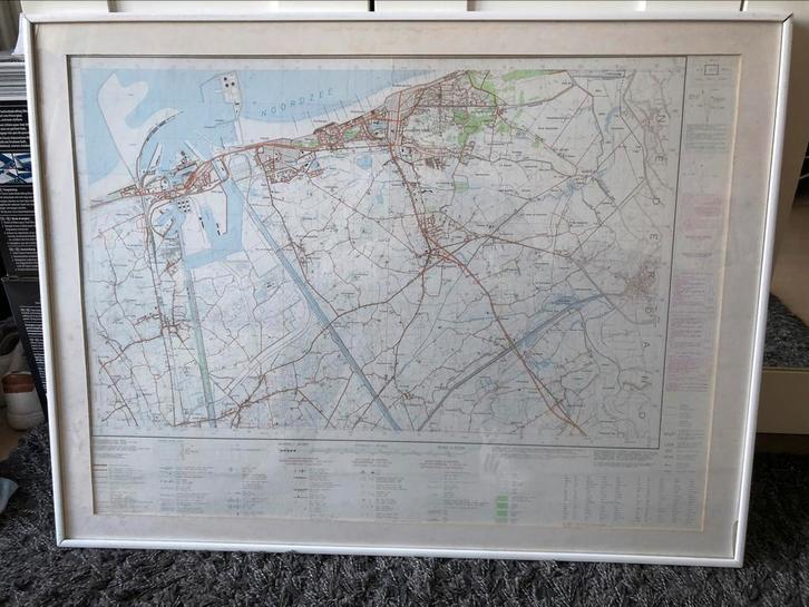 Geografische map Knokke-Zeebrugge., Boeken, Atlassen en Landkaarten, Zo goed als nieuw, Ophalen