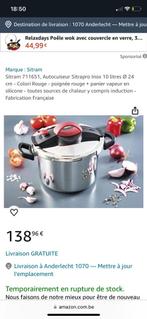 Sitram snelkookpan van roestvrij staal. 8 liter, Huis en Inrichting, Keuken | Potten en Pannen, Zo goed als nieuw, Inox, Kookpan of Snelkookpan