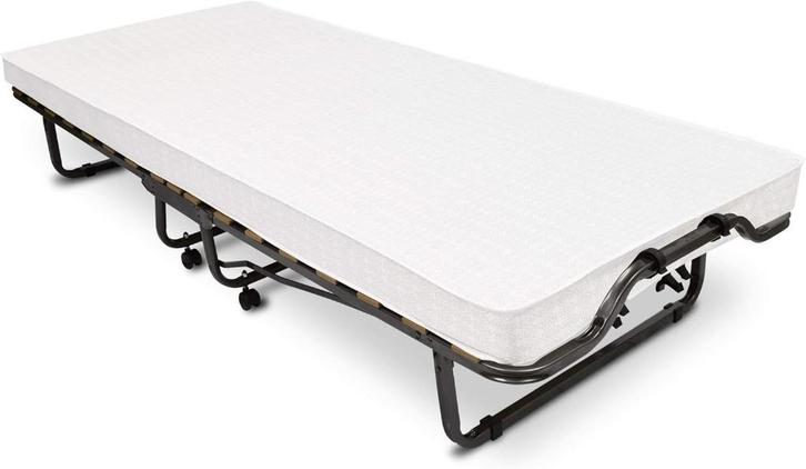 Logeerbed 1 persoon, Huis en Inrichting, Slaapkamer | Bedden, Zo goed als nieuw, Eenpersoons, 100 cm, 190 cm of minder, Metaal