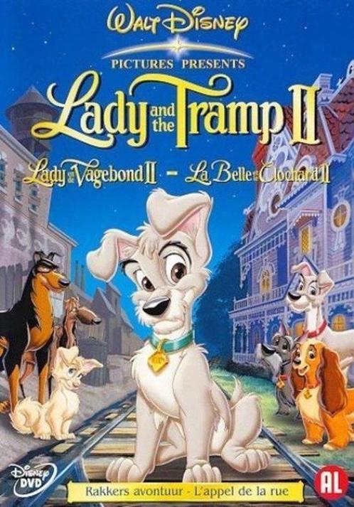 Lady en de Vagebond II (Disney), Cd's en Dvd's, Dvd's | Tekenfilms en Animatie, Zo goed als nieuw, Amerikaans, Tekenfilm, Alle leeftijden