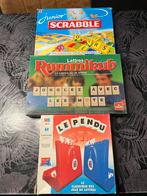 3 jeux Le pendu, Scrabble Junior, Rumikub lettres, Utilisé