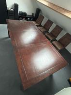 Tafel met 6 stoelen, Huis en Inrichting, Tafels | Eettafels, Ophalen, Overige materialen, Gebruikt, 200 cm of meer