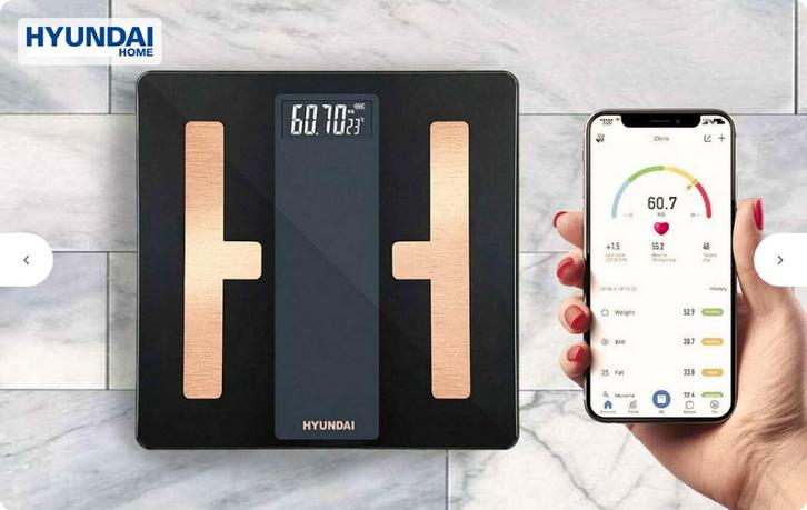 Balance connectée avec application et 12 mesures corporelles, Electroménager, Balances, Neuf, Digital, Pèse-personne, 500 grammes ou plus gros