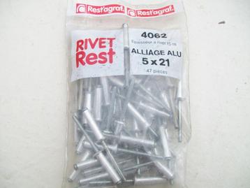 POPRIVET / POPNAGEL ALU 5X21 MM (inhoud 47 stuks per zakje) beschikbaar voor biedingen