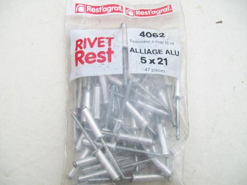 POPRIVET / POPNAGEL ALU 5X21 MM (inhoud 47 stuks per zakje), Auto diversen, Autogereedschap, Nieuw, Ophalen of Verzenden