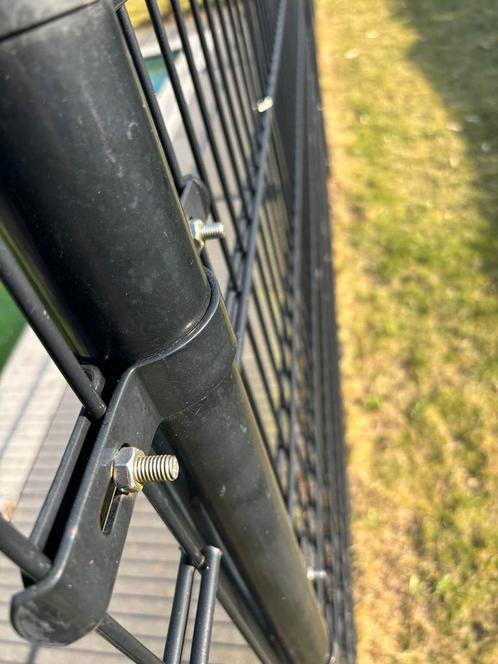 Afzetting panelen metaal 250x140 9 stuks inclusief poortje., Tuin en Terras, Schuttingen, Zo goed als nieuw, Ophalen