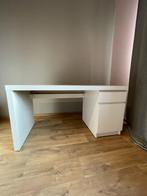 Bureau blanc Malm Ikea, Huis en Inrichting, Bureaus, Ophalen, Gebruikt, Bureau