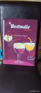 WESTMALLE TRAPPIST metalen plaat., Verzamelen, Biermerken, Ophalen of Verzenden, Gebruikt, Reclamebord, Plaat of Schild, Overige merken