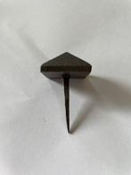 Smeedijzer nagel 25 x 25 mm piramidekop tin effect, Antiek en Kunst, Ophalen of Verzenden