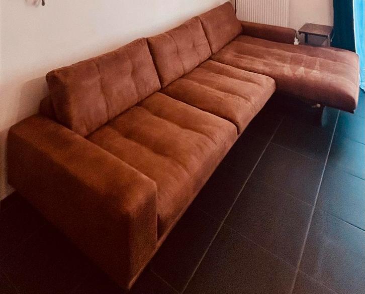 Hoek sofa Prima Lux, cognac bruin., Maison & Meubles, Canapés | Coins salons complets, Comme neuf, Enlèvement