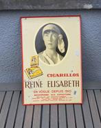 Reine Elisabeth cigarillos 1936 reclame, Verzamelen, Ophalen of Verzenden, Gebruikt, Reclamebord