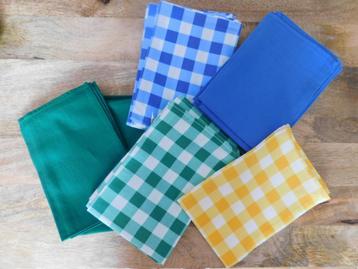 servet x 18 - katoen - gingham - tafeldecoratie - feestje beschikbaar voor biedingen