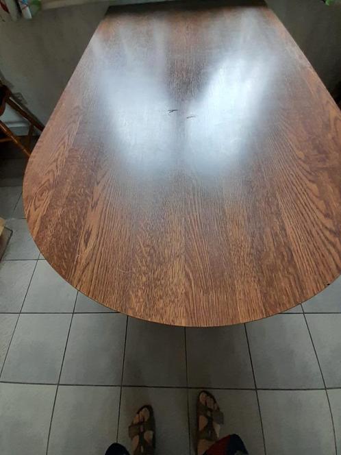 BRUINE VASTE KEUKENTAFEL, Huis en Inrichting, Keuken | Keukenelementen, Gebruikt, 50 tot 100 cm, 75 cm of meer, Bruin, Ophalen