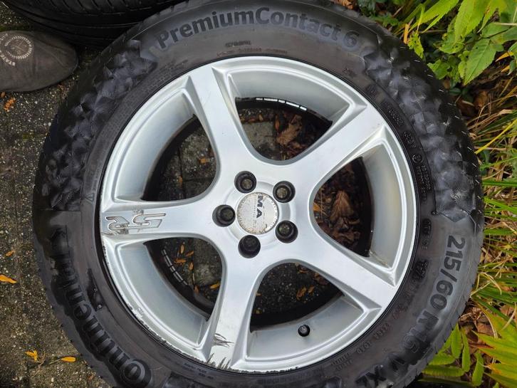 4x Velgenset MAK SR+ 4 banden + 1 reserve band 215/60 R16, Autos : Pièces & Accessoires, Pneus & Jantes, Pneu(s), Pneus été, 215 mm