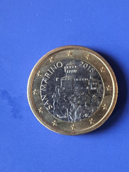 2018 San Marino 1 euro, schaars, Postzegels en Munten, Munten | Europa | Euromunten, Losse munt, 1 euro, San Marino, Verzenden