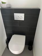 Zwarte keramische tegels / parket met houtstructuur voor wc, Moins de 20 cm, Céramique, Enlèvement, Moins de 5 m²