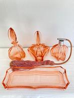 Vintage set Art Deco loodkristall boudoir set Frankrijk, Huis en Inrichting, Badkamer | Complete badkamers, Ophalen of Verzenden