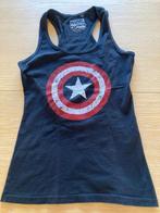 Topje Captain America, Marvel Comics maat S, Zwart, Ophalen of Verzenden, Gedragen, Maat 36 (S)