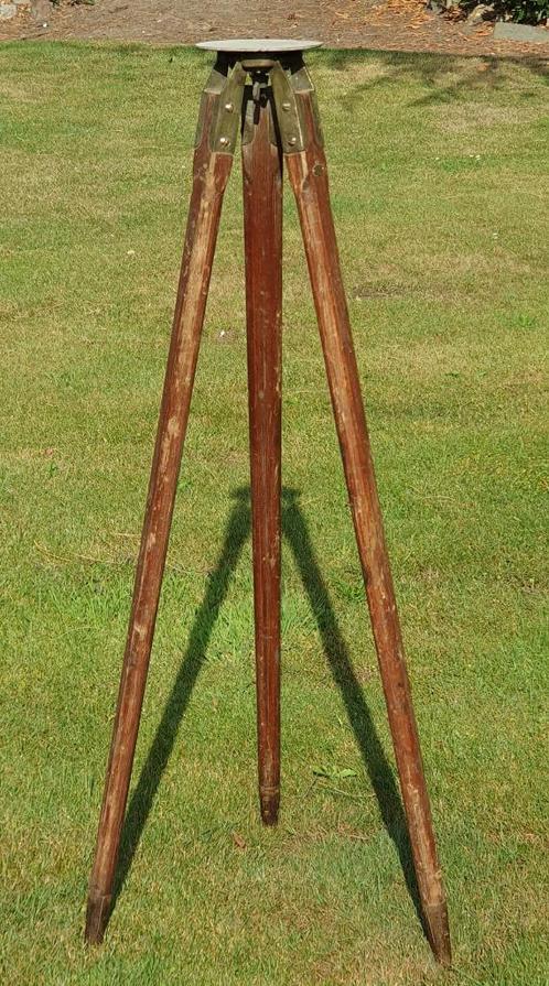 Vintage houten statief/tripod/driepikkel, Antiek en Kunst, Curiosa en Brocante, Ophalen