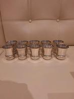 10 tasses en métal argenté, Enlèvement ou Envoi