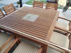 Tuinset, Tuin en Terras, Tuinsets en Loungesets, Ophalen, Gebruikt, Teakhout, 8 zitplaatsen