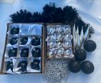 Boules de Noël noires et argentées - env. 35 pièces, Divers, Enlèvement, Comme neuf
