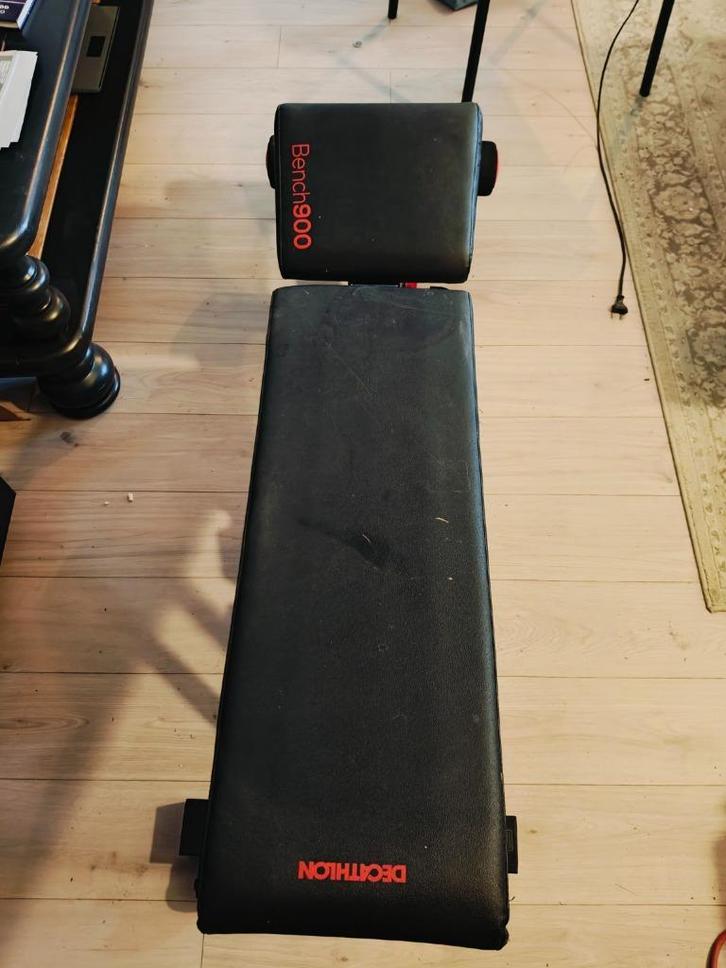 Verstelbare fitnessbank – Decathlon Bench 900, Sport en Fitness, Fitnessmaterialen, Zo goed als nieuw, Fitnessbank, Ophalen