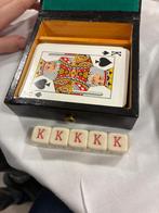Antiek poker dobbelstenen spel, Hobby en Vrije tijd, Ophalen of Verzenden, Zo goed als nieuw