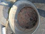 Groot zinkenvat ,bodem kleine gaten voor bloembak, Ophalen, Gebruikt