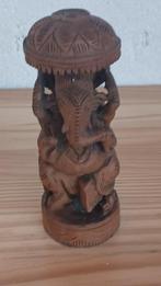 statue en bois Inde éléphant dieu du bonheur Ganesha, Enlèvement ou Envoi