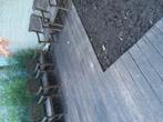 5 robuuste houten tuinstoelen, Tuin en Terras, Ophalen, Gebruikt