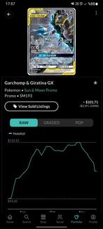 Pokemon kaart Garchomp & Giratina GX, Ophalen, Gebruikt, Losse kaart, Foil