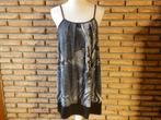 (114)- robe femme t.40 noire et grise, Maat 38/40 (M), Ophalen of Verzenden, Zo goed als nieuw, Grijs