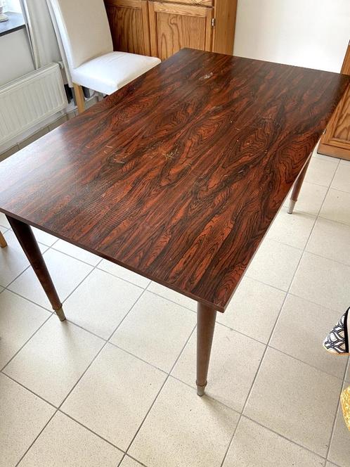 Vintage verlengbare eettafel, Huis en Inrichting, Tafels | Eettafels, Gebruikt, 50 tot 100 cm, 150 tot 200 cm, Rechthoekig, Ophalen