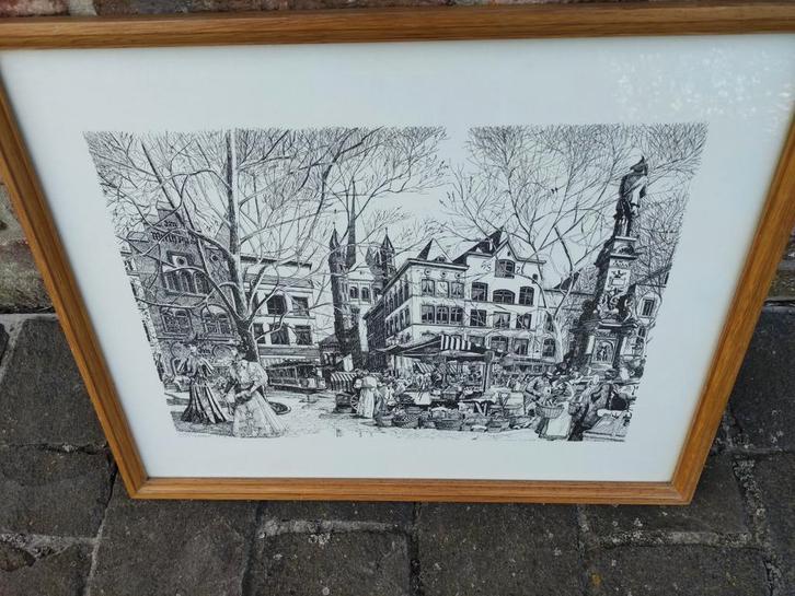 KEULEN - OUDE MARKT, Antiek en Kunst, Kunst | Litho's en Zeefdrukken, Ophalen of Verzenden
