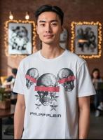 ✨️PHILIPP PLEIN T-Shirt Maat M - Met BUNDELKORTING‼️✨️, Kleding | Heren, Maat 48/50 (M), Wit, Ophalen of Verzenden, Philipp Plein