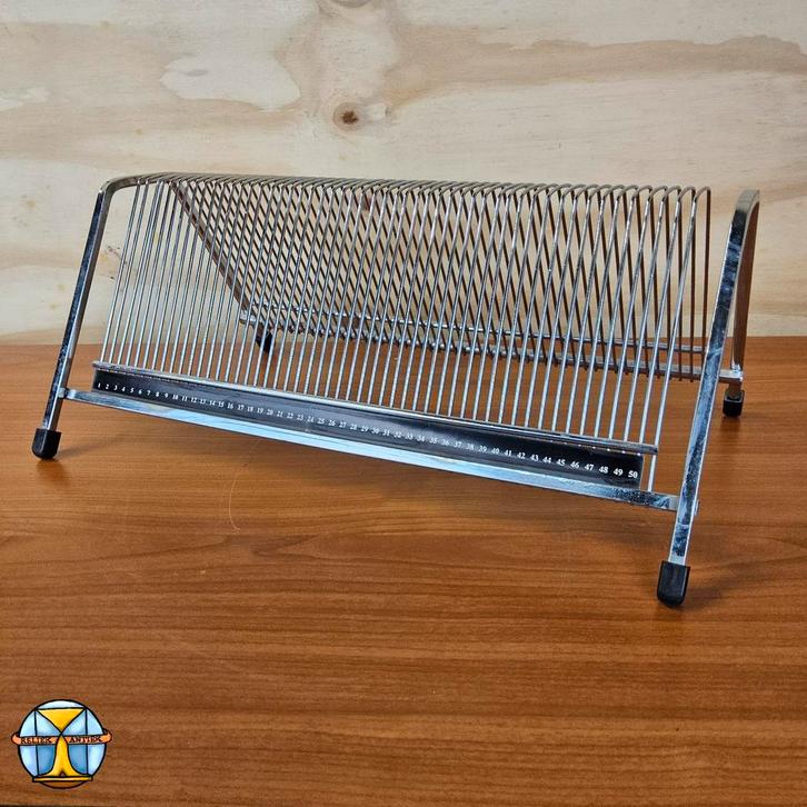 Étagère et organiseur vintage en vinyle chromé pour célibata, Divers, Accessoires de bureau, Enlèvement ou Envoi